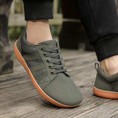 Baskets Casual en Maille Respirante Tendance Chaussures Pieds Nus à Large Bout pour Homme Baskets de Marche Minimalistes Chaussures de Jogging à Semelle Légère et Souple