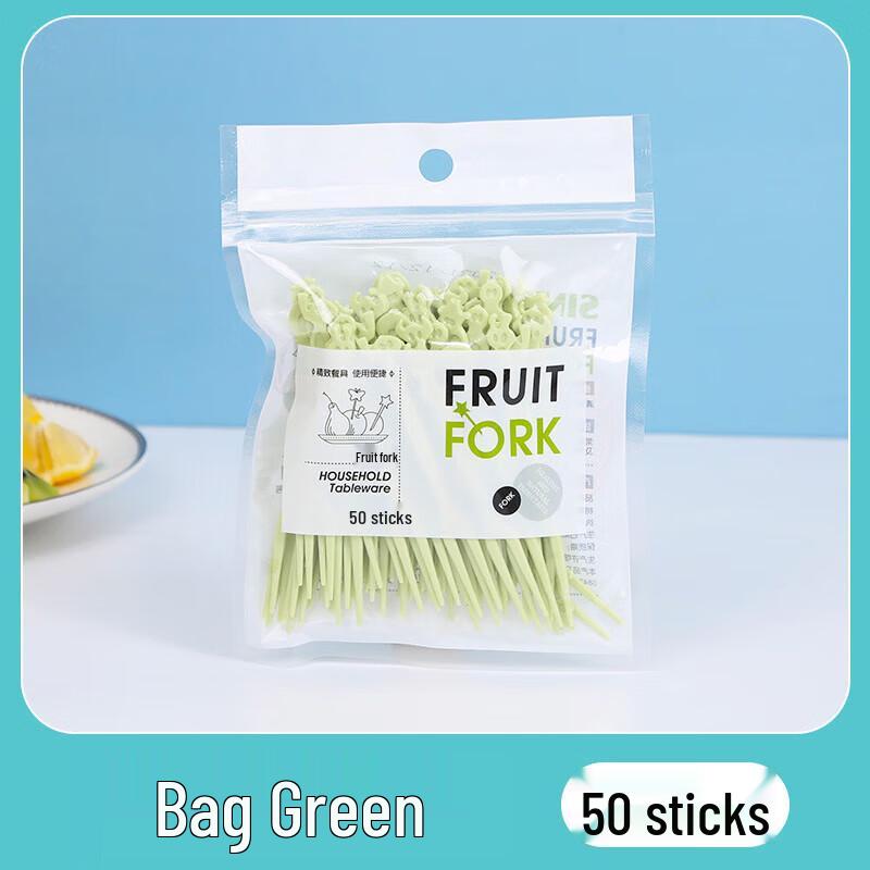 Pabei Jednorazowe 2-zębne Plastikowe Widelczyki do Ciasta i Owoców