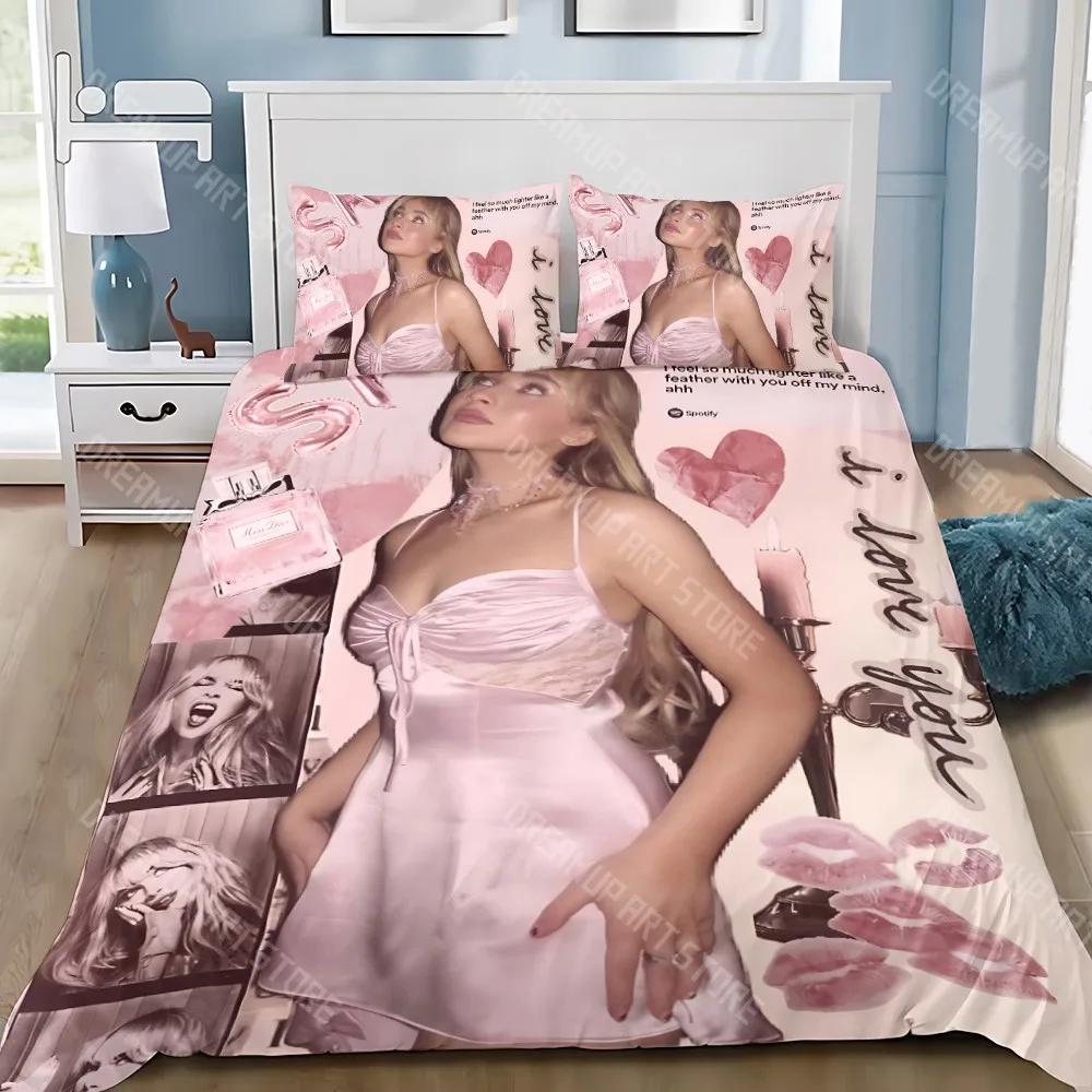 Singer Duvet Pillowcase Bedding Set Boy C-Carpenter Girl Bedroom Decoration Children Gift S-Sabrina Single Double Large Size - A