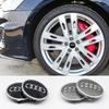 For Audi  A84Pcs 60mm 61mm 68mm 69mm 77mm Car For Audi A5 A4 A6 A6L A8 Q7 A4L A3 Q5L A1 A3 C5 A6 Q7 Emblem Wheels Hub Cap Set Rim Dust Cover