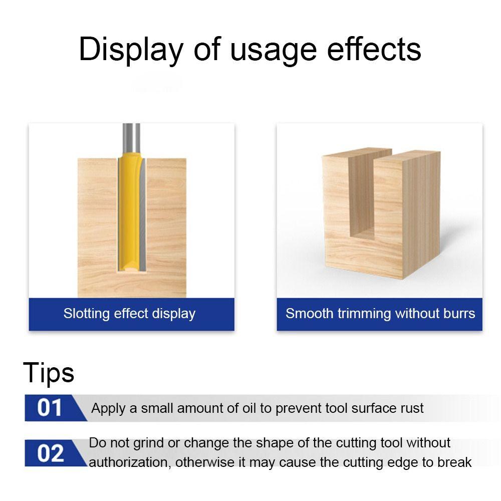 Carving Machine 8mm Shank Double Flute Router Bits Milling Cutter Drill Bit Slotting Cutter