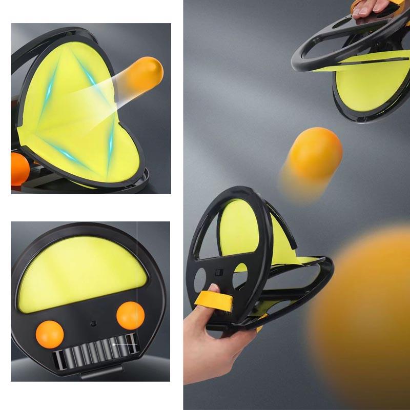 

Игра в карманный мяч с ракеткой, детская игрушка для подбрасывания и ловли мяча с пусковой установкой, игрушки для игры в мяч на открытом воздухе, игра для родителей и детей чёрный