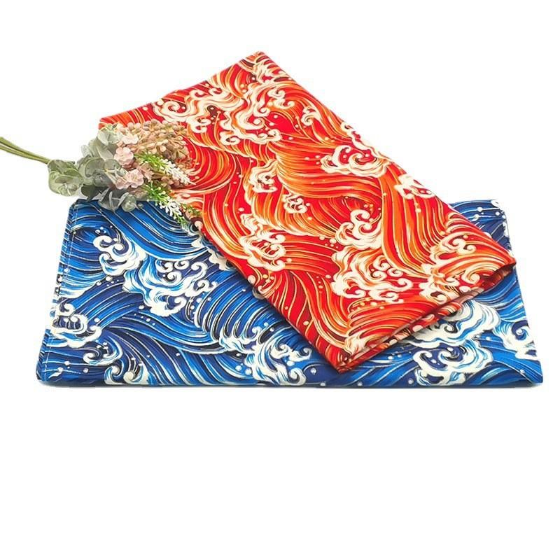 70x70cm Japanese Handkerchief Furoshiki Concise Bento Wrapping Cloth Tablecloth Gifts Leave Geisha Fan Flower Traditional Fabric