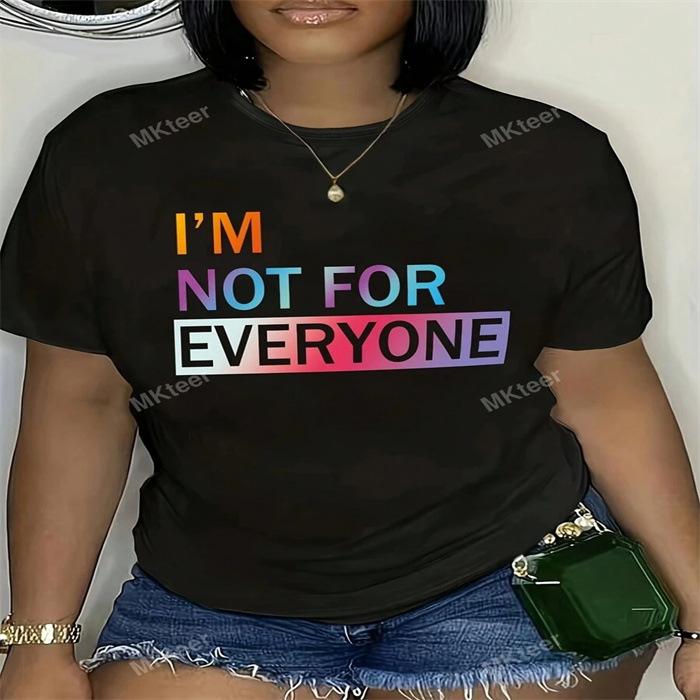 Sommar damer rundhalsad ren bomull tryckta t-shirts