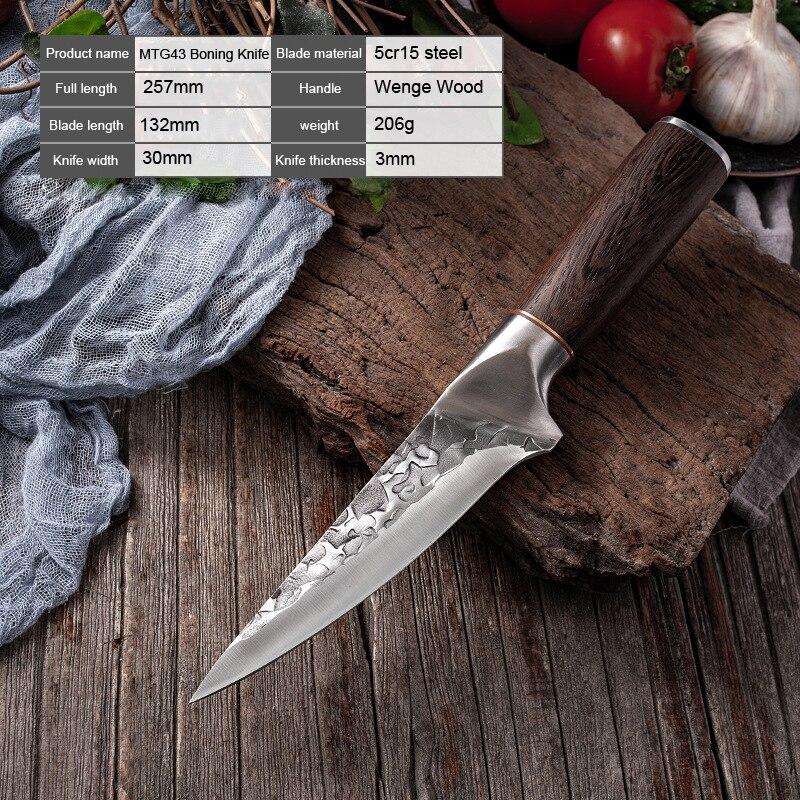 Stainless Steel Kitchen Knife Forged Butcher Knife Cleaver Boning Knife Slicing Kitchen with Sheath