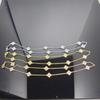 10 Flower Four-leaf Clover Necklace Non-fading Women's Summer Clavicle Chain