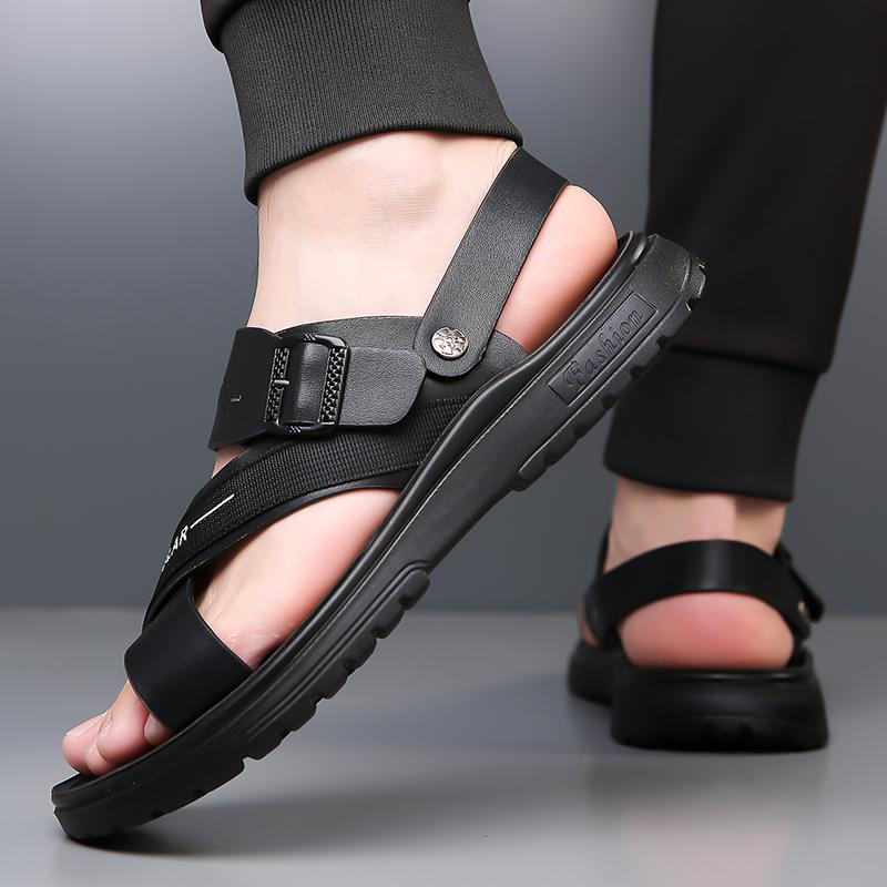 Summer Business Men Sandals American Casual Breathable Driving Travel Beach Sandals British Social Sandals Men Sizes 38-48
