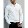 Men's Polo Shirts - Long Sleeve Casual Shirt with Two Button Closure, Regular Fit, Sizes S-2x