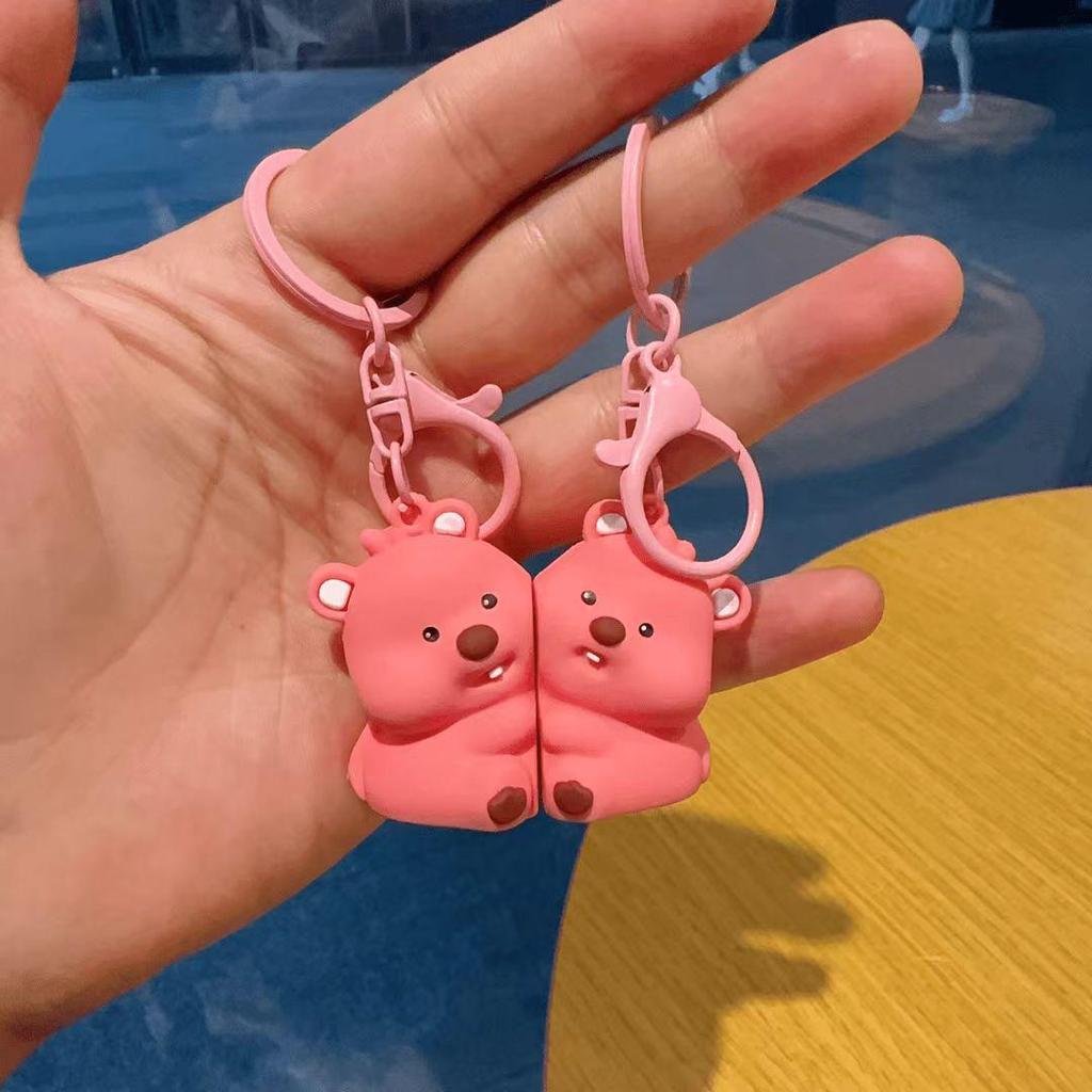 Breloc Pompier Luminos - Pandantiv Farmec Rucsac Cuplu Magnetic Desene Animate