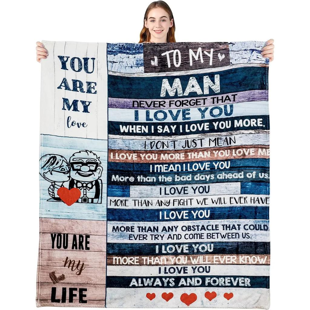 An meinen Ehemann Freund und Papa du bist meine lebenslange Hochzeits-Weihnachtsdecken-Geschenk für meinen Mann die Wolldecke ist weich