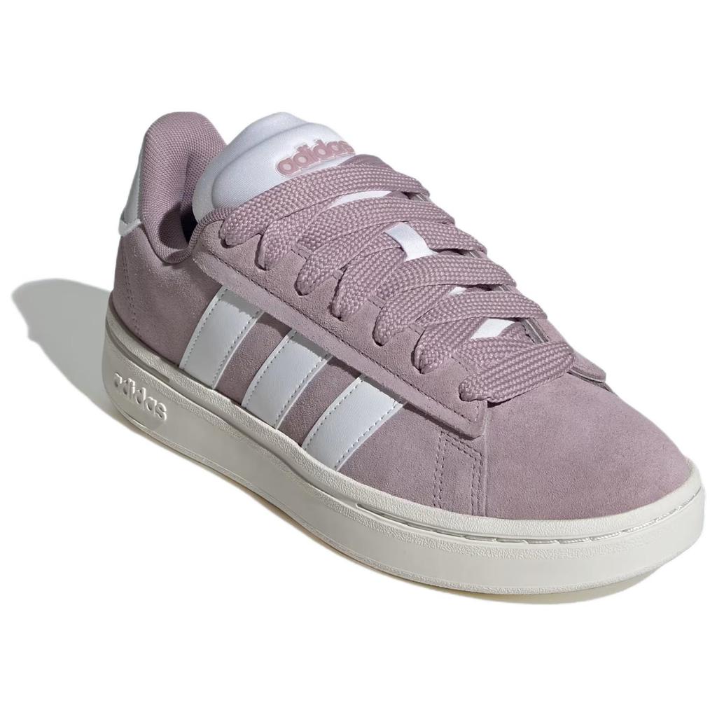 New Adidas GRAND COURT ALPHA Anti Slip Wear Resistant Low Top Skateboard Shoes Women's Purple Gray IH3848