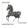 Vintage Court Style Enamel Galloping War Horse Brooches Pins For Women Clothing Accessories Men Fashion Suit Lapel Corsage