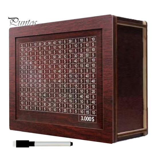 

Деревянная копилка для детей, подарок, накопительная коробка, накопитель денег со счетчиком, поощрение ежедневного сбережения, счетчик монет, копилка с денежной целью B