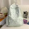 Schoolbag New High-value Star Schoolbag, Lightweight Casual Backpack for Junior and High School Students, Large Capacity, Small Fresh Backpack.