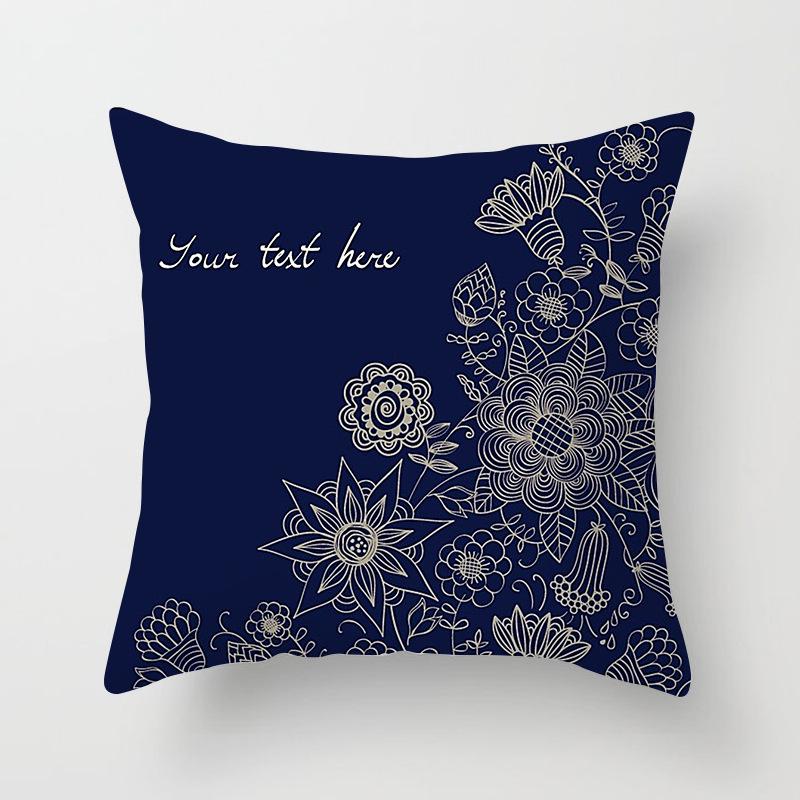 New Mandala Geometric Blue Cushion Covers Hot Boho Decorative Polyester Pillowcase Modern Fashion Art Couch Throw Pillows Cover