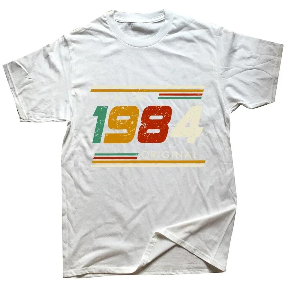 Summer Men's T-Shirt Made In 1984 Limited Edition Classic T-Shirts Short Sleeve Cotton Casual Oversized Tee Shirt Men Clothes