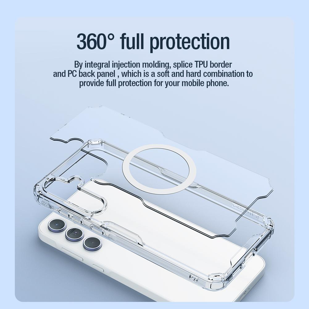 NILLKIN For Samsung Galaxy A55 Case Nature TPU Pro Magnetic Case Transparent Soft Silicon Cover Clear Case