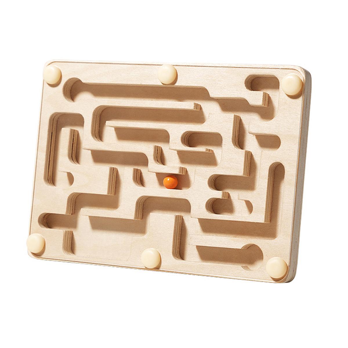 

Маленький деревянный лабиринт с бусинами для балансировки, настольная игра на равновесие, игрушка для тренировки концентрации для детей
