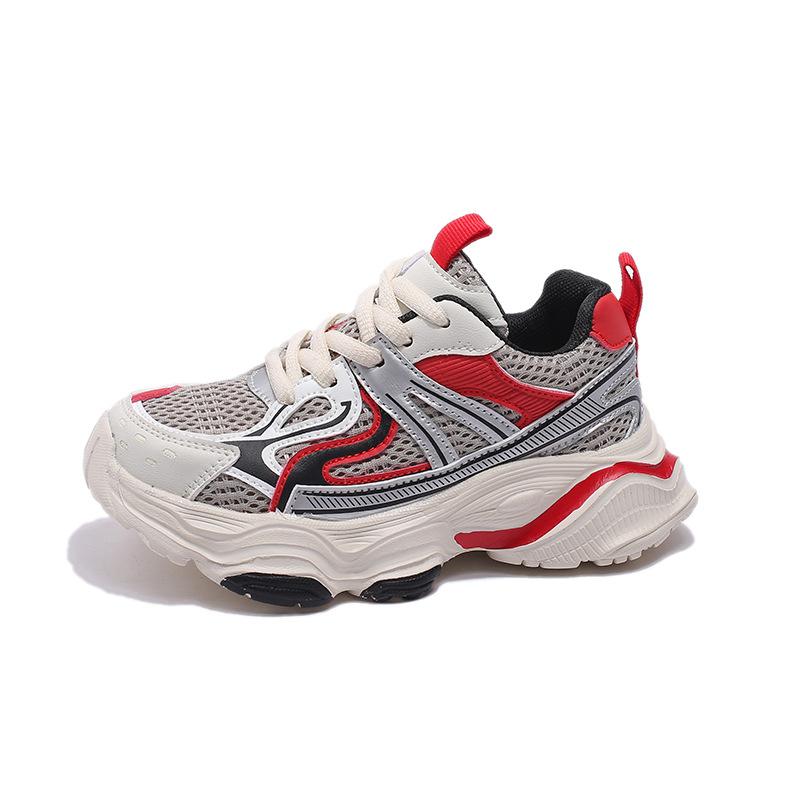 2025 spring new children's dad shoes mesh breathable trendy brand light fashion super soft big boys sports shoes