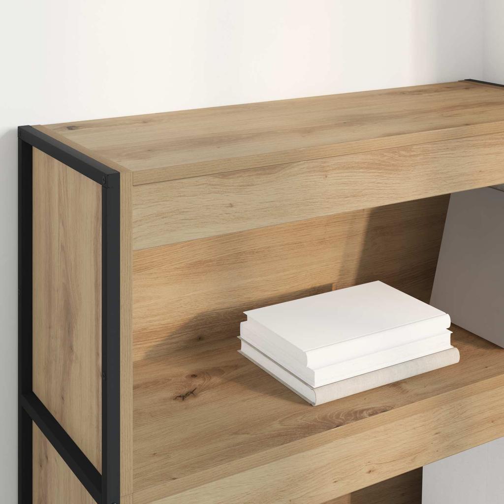 Bookshelf 80 x 30 x 121 cm Engineered Wood Craft Oak