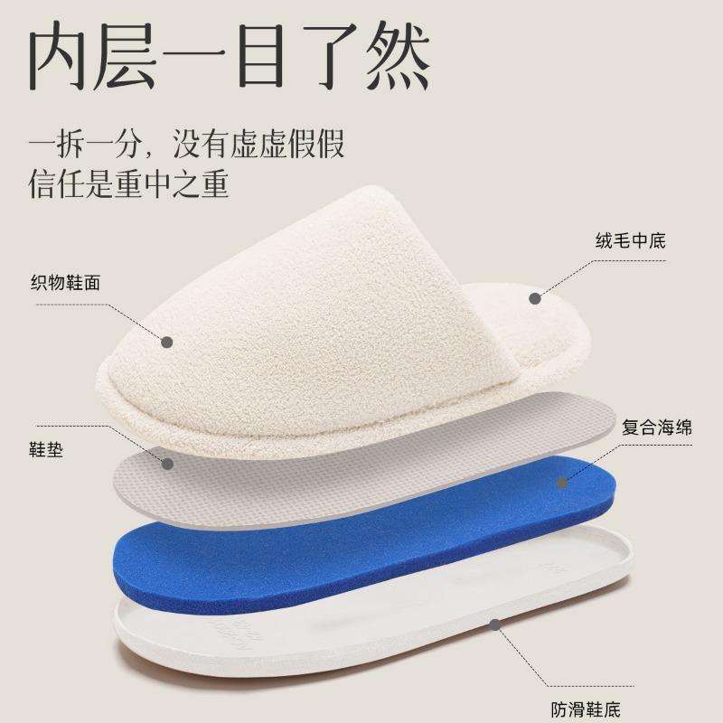 Non-slip cotton slippers women's winter new indoor home thick bottom plush warm plush cotton mop men's winter