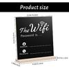 Premium Thick Wooden WiFi Password Sign With Pen - Freestanding Chalkboard Style Board for Home Office Restaurant Cafe, Table Centerpiece Decor with 