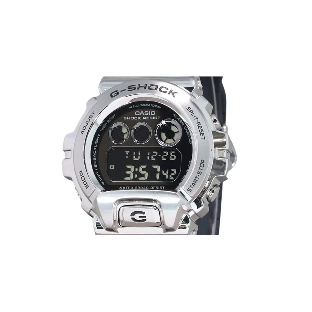 Casio Ceas de bărbați G-Shock digital cu lunetă metalică cu curea din rășină cu quartz GM-6900U-1 200M