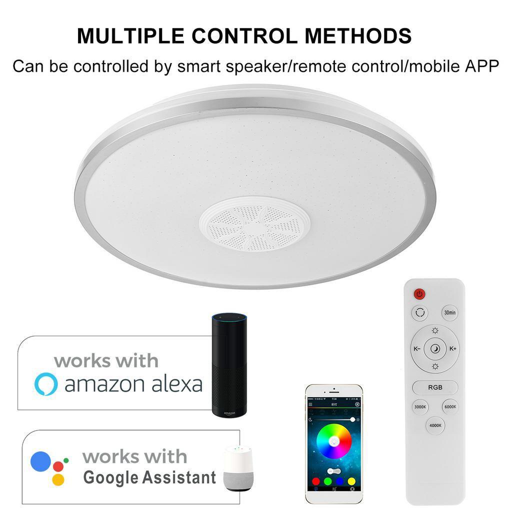 WiFi APP Control LED Smart Ceiling Light 100W RGB Dimmable bluetooth Music Light Modern Home Bedroom Living Room Ceiling Lamp