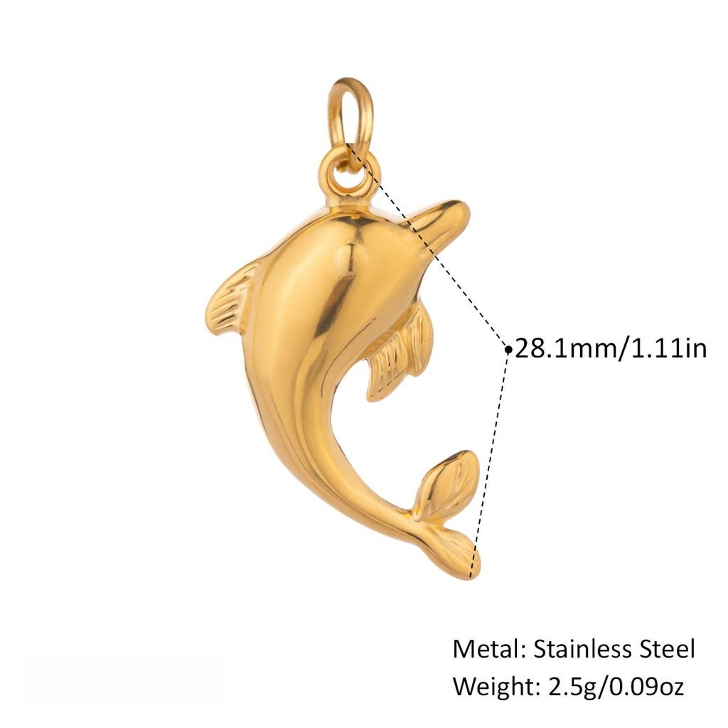  Ocean Style Hot Sale Small Animal DIY Pendant Accessories Waterproof Smooth Metal Handmade Polished Jewelry