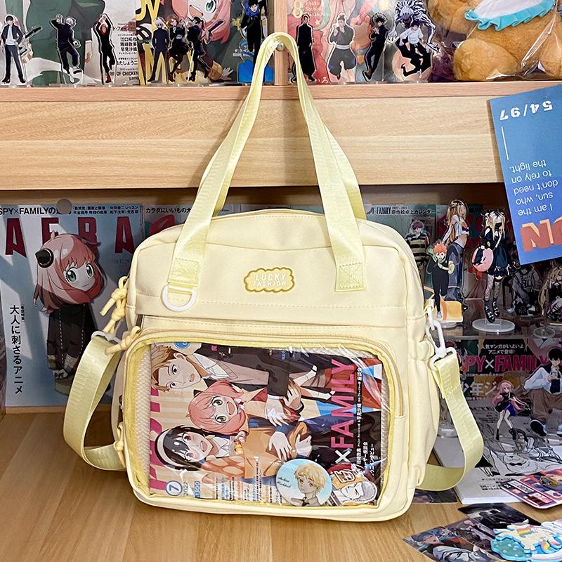 High value One shoulder Crossbody Bag Commuting Bar Pain Bag Female Large Capacity Handbag Junior High School Student Class Tutoring Bag
