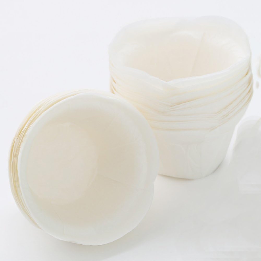 Cupcake Liners Baking Muffin Paper Baking Cups for Weddings, Birthdays, Baby Showers (White 50pcs)
