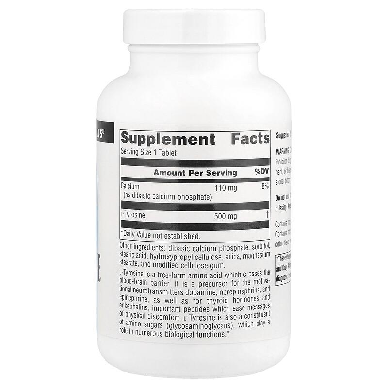 L-Tyrosine, 500 mg, 100 Tablets