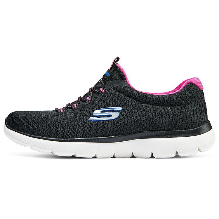 Skechers Summits Удобные Универсальные Амортизирующие Дышащие Низкие Повседневные Кроссовки Женские Черно-Красные 12980-BKHP 39
