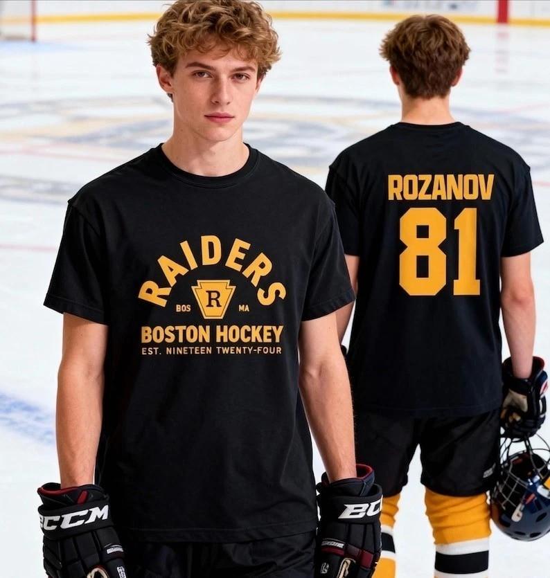 Илья Розанов 81 Футболка Boston Raiders Хьюсон Уильямс Коннор Сторри Футболка Унисекс Футболка XXXL