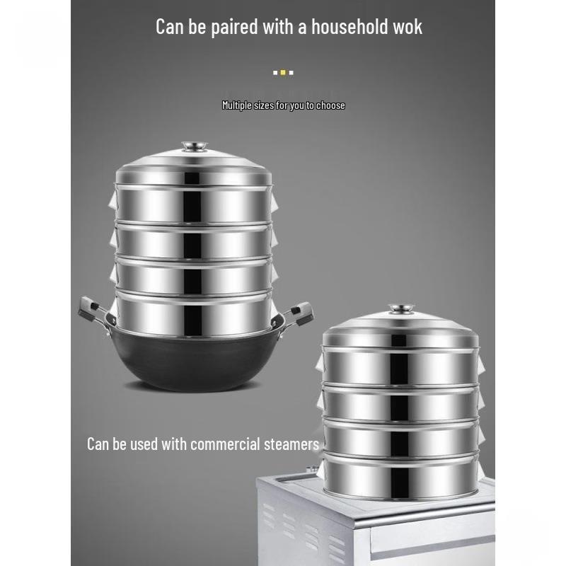 Thickened Stainless Steel 2-Layer Steamer
