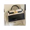 2025 New women's bag palm pattern second generation KellI bag cowhide mini Kelli bag shoulder bag crossbody handbag