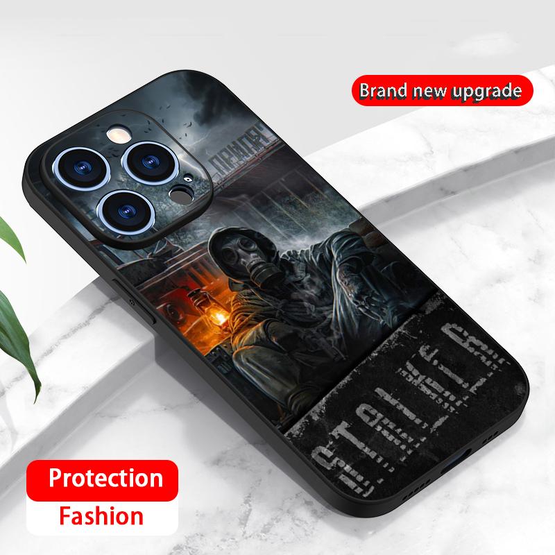 Game Stalker 2 hot pattern design Phone Case For iPhone 16 16e 15 14 13 12 11 Plus Mini Pro Max Soft black Shockproof Cover