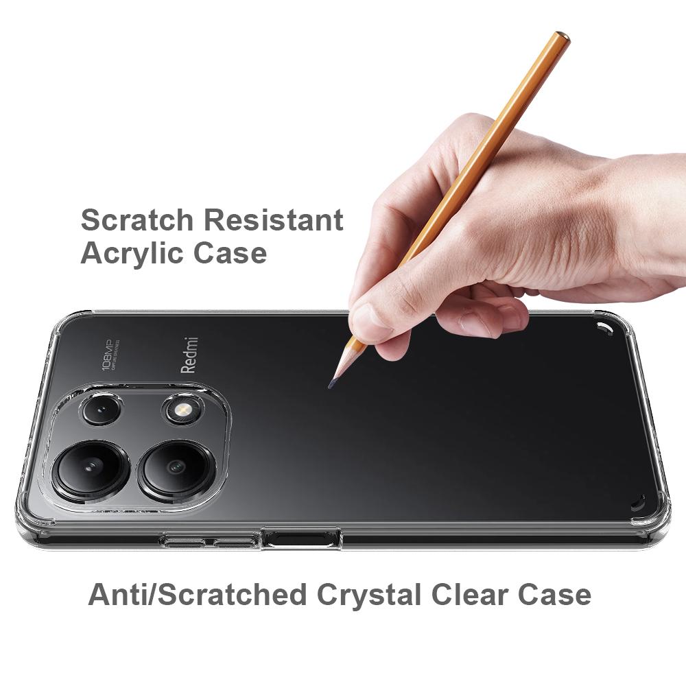 For Xiaomi Redmi Note 13 4G Case Scratch Resistant TPU+Acrylic Clear Phone Cover