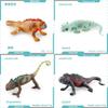 Realistic Reptile Lizard Chameleon Model With Assembleable Chameleon And Gecko Figures For Collectors And Kids