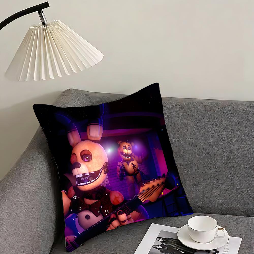 Movie Five N-Nights At F-Freddys 2 Cushion Cover Reversible Plush Pillow Cover – For Car, Sofa, Bedroom, Perfect As A Gift.