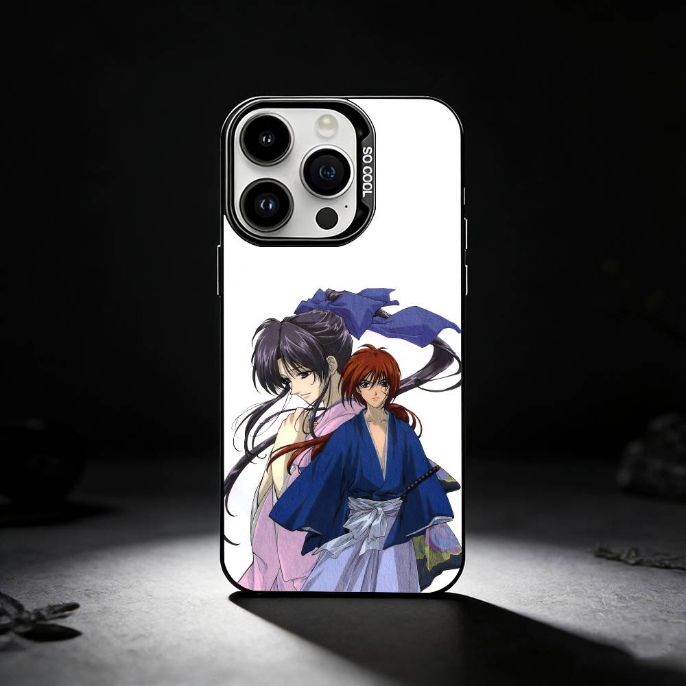 Anime R-Rurouni Kenshin Phone Case For iPhone 17,16,15,14,13,12,11 Plus,Pro Max,XS,Colored Silver Phone Case
