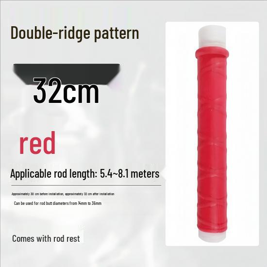 Capa de Silicone Antiderrapante para Cabo de Vara de Pesca com Enrolamento Automático e Fita Absorvente de Suor