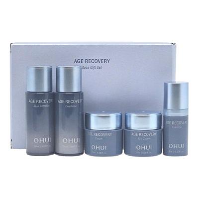 Age Recovery Miniatur 5-teiliges Hautpflege-Set | Hautweichmacher 20ml + Emulsion 20ml + Creme 7ml + Augencreme 5ml + Essenz 8ml Anti-Aging Testset