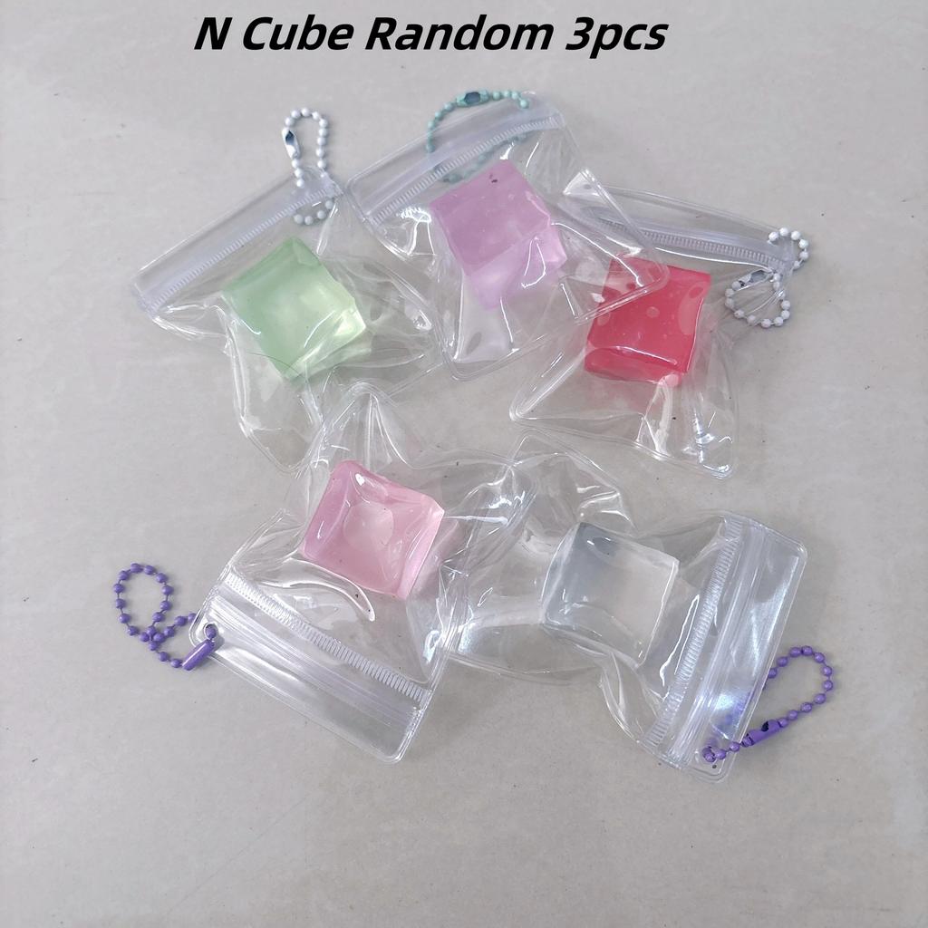 Random Ice Cube Square And Paw Sensory Toy Stress Ball Mochi Squishies Squeeze Toys for Adults Kids Summer Toys Party Favors