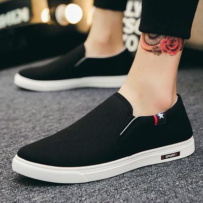 Light and Breathable Flat Shoes Men's Fashion Casual Canvas Shoes Walking Shoes