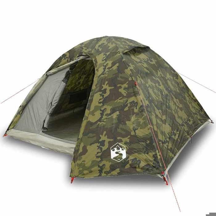 VidaXL Camouflage Waterproof 4 Person Dome Camping Tent, Tent, Camping Shelter, Garden Shelter, Garden Tent, 4009620