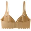 Wavy Edge Push Up Bra Backless Women Jelly Bras Low Cut Sexy Plunge Brassiere Open Back Wedding Underwear Invisible Seamless Deep V Lingerie