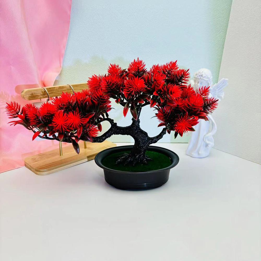 Pine Guests Greeting Artificial Tree Potted Plant For Garden And Display Office