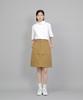 Seinteukeulu Wide Dome Half Band Midi Skirt Wdm-1305 Camel