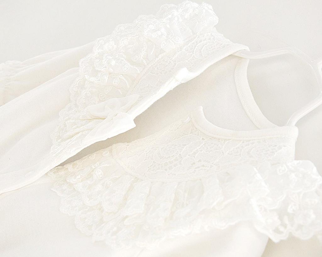 Coral Way Baby Newborn Sweet Girl Long Sleeve Cotton Romper Set with Size Coral Way Ceremony Newborn Baby Shower Shrine Visit Baby Sweet Girl Pajama